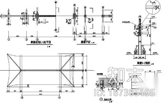 回雁峰牌楼建筑施工图cad施工图下载【ID:167385195】