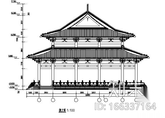 某仿古大殿施工图下载【ID:166337164】