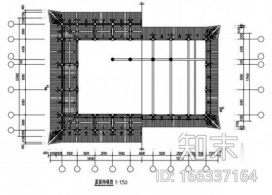 某仿古大殿施工图下载【ID:166337164】