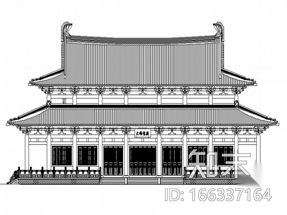 某仿古大殿施工图下载【ID:166337164】