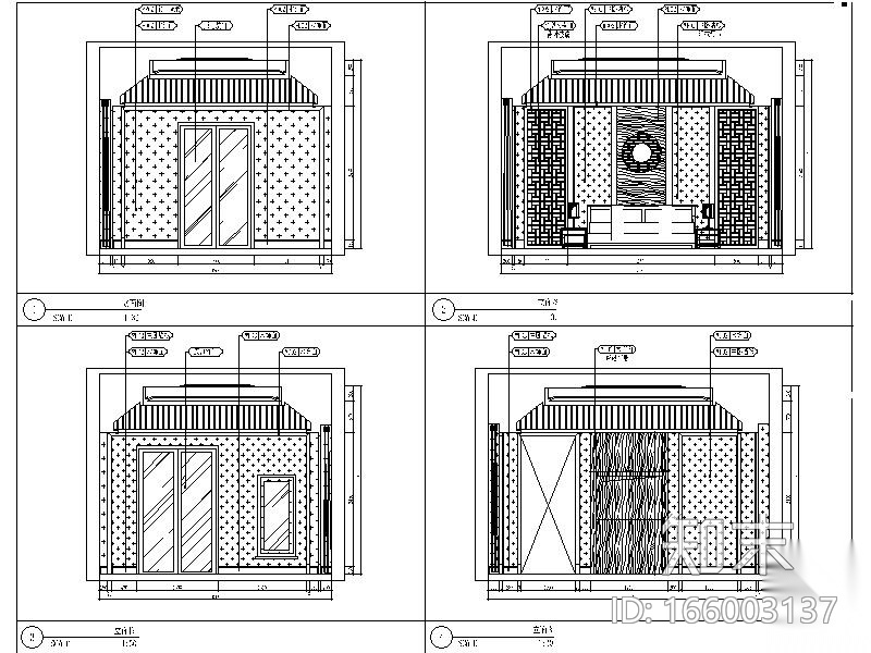 [山东]新古典中式风格别墅室内设计施工图（含实景图，...cad施工图下载【ID:166003137】