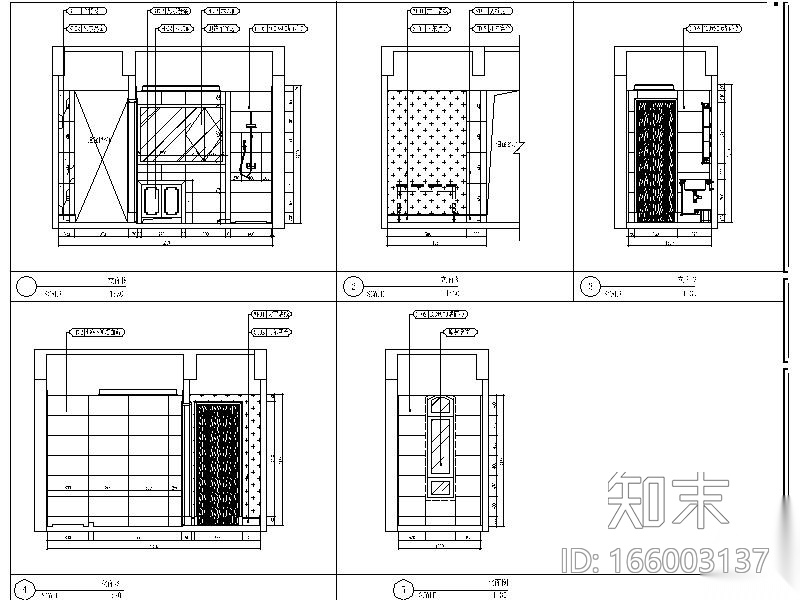 [山东]新古典中式风格别墅室内设计施工图（含实景图，...cad施工图下载【ID:166003137】