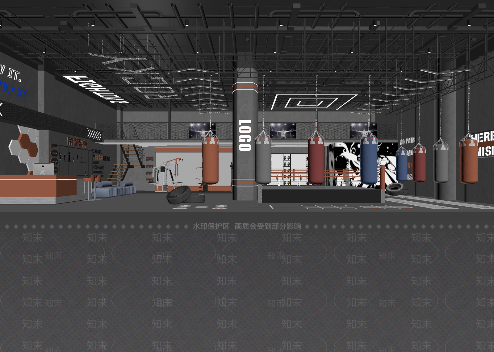 现代健身房3D模型下载【ID:1215056427】