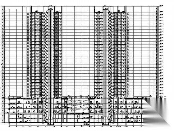 [重庆]大学城地块现代风格商业及住宅建筑设计施工图（...施工图下载【ID:166706177】