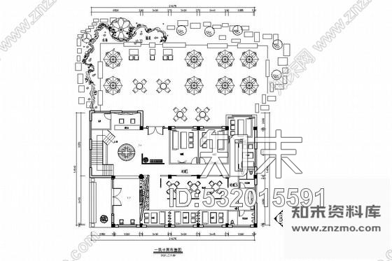 施工图九江湖边花园小区底商休闲茶楼装修图施工图下载【ID:532015591】