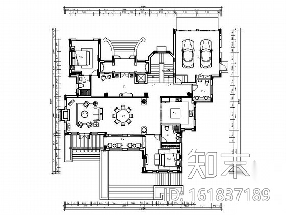 [浙江]两层现代高尔夫别墅室内设计施工图cad施工图下载【ID:161837189】