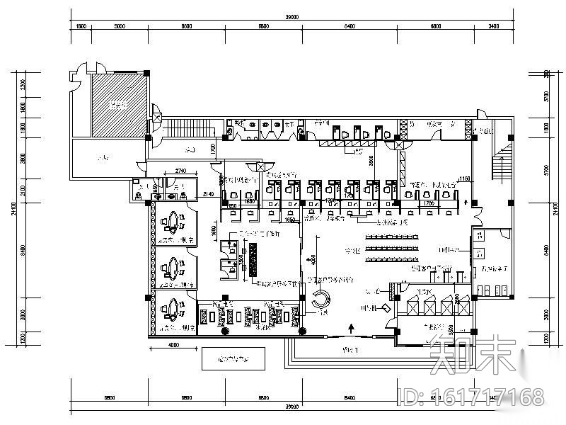 [江苏]工商银行某支行装修图（装饰及电气）cad施工图下载【ID:161717168】