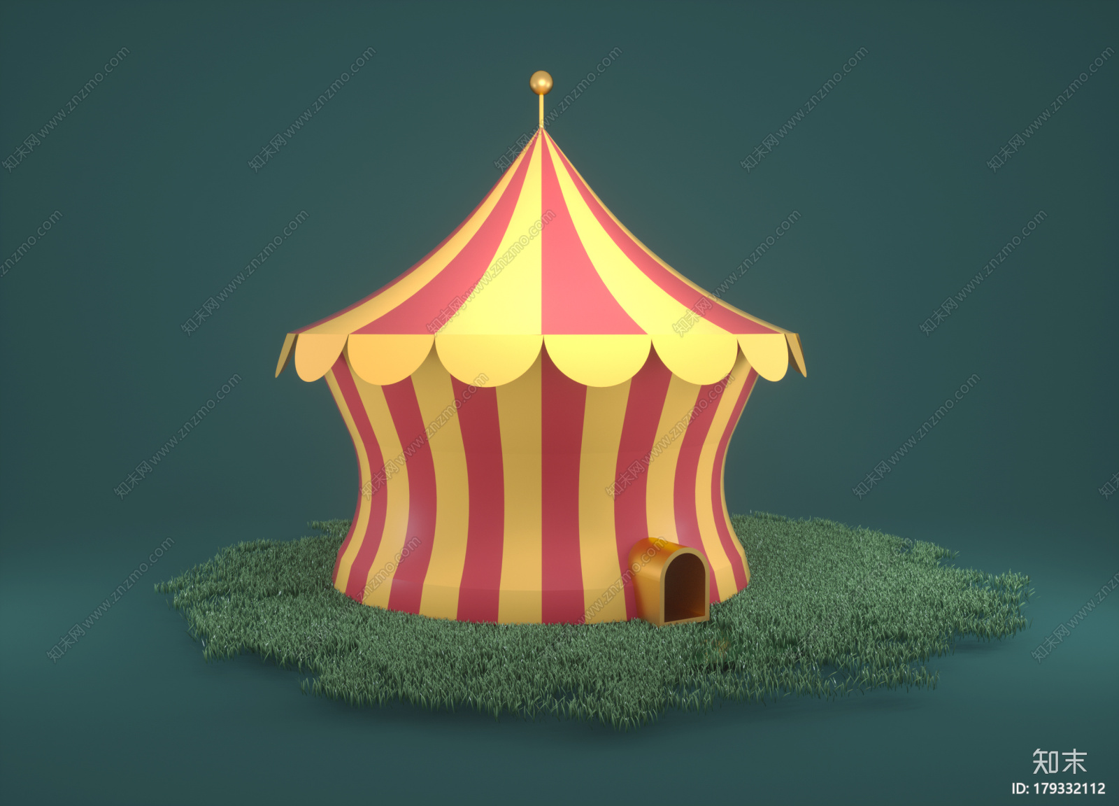 马戏团演出棚CG模型下载【ID:179332112】