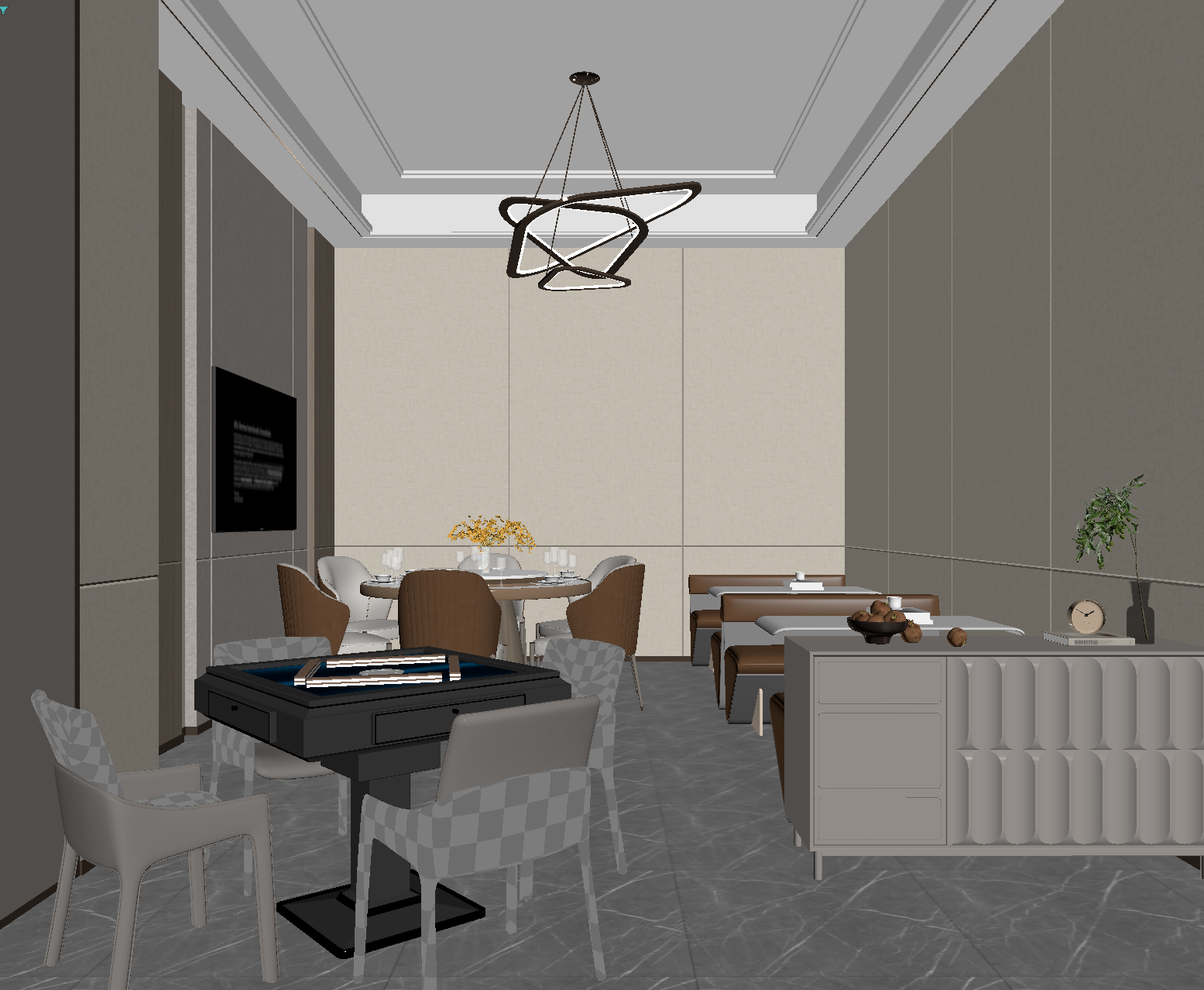 新中式咖啡厅3D模型下载【ID:1214363867】