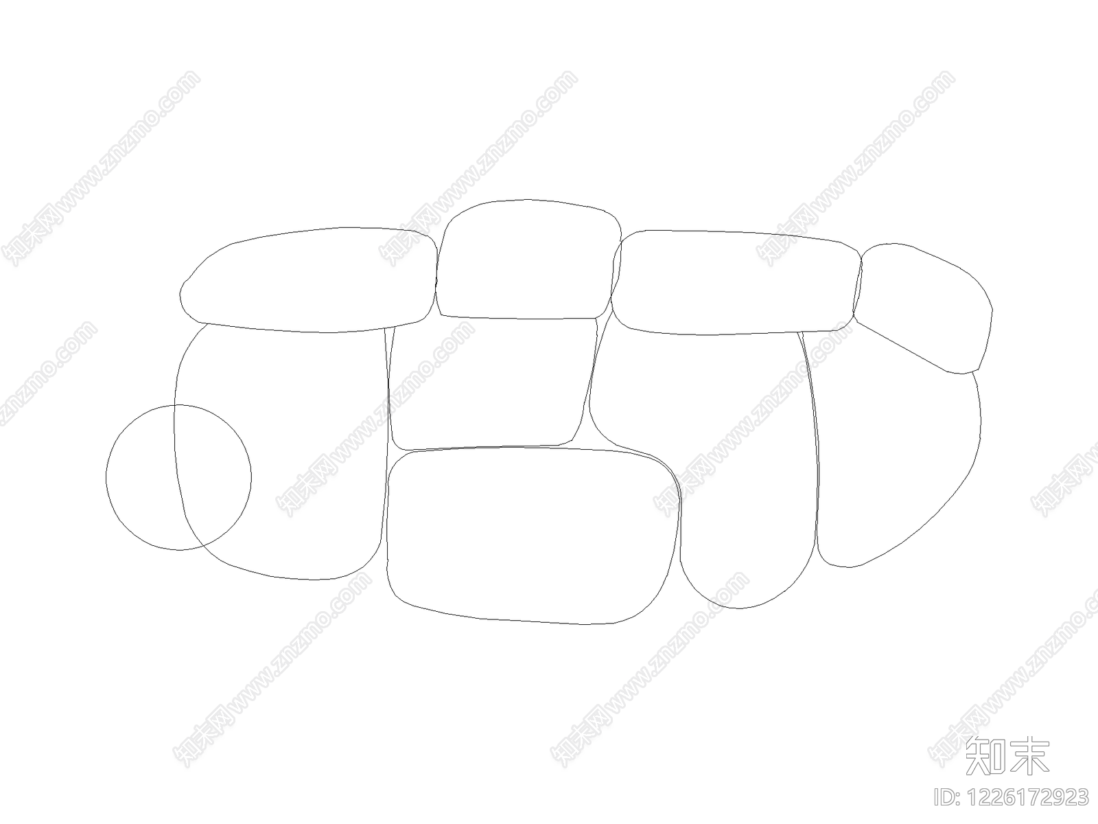 沙发CAD图纸