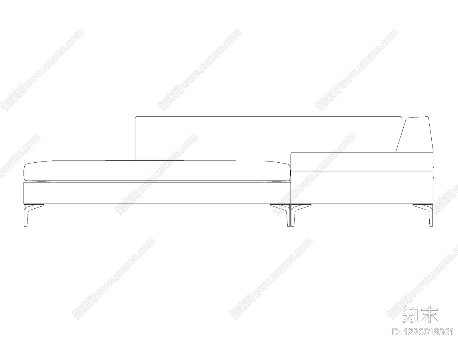 沙发cad施工图下载【ID:1226619361】