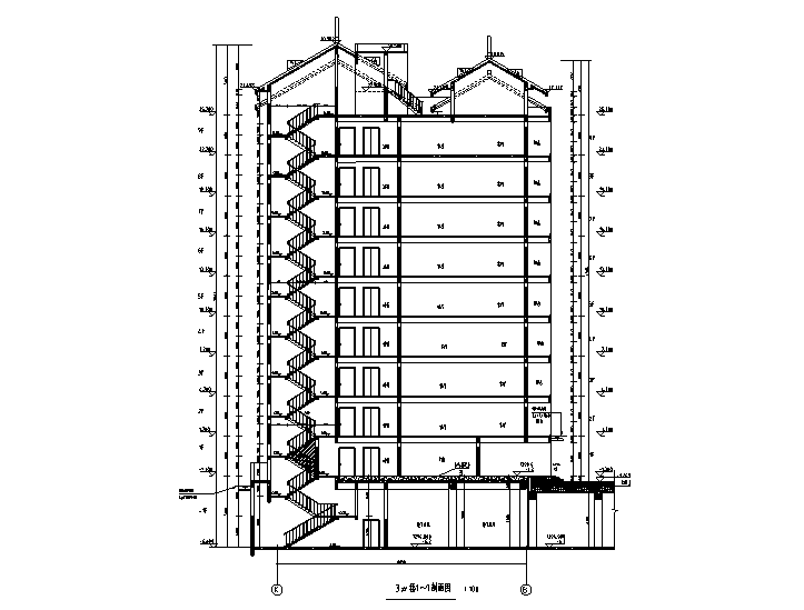 县城拆迁安置房设计建筑施工图（2018）cad施工图下载【ID:166076187】