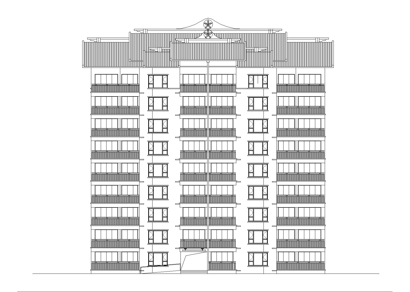 县城拆迁安置房设计建筑施工图（2018）cad施工图下载【ID:166076187】