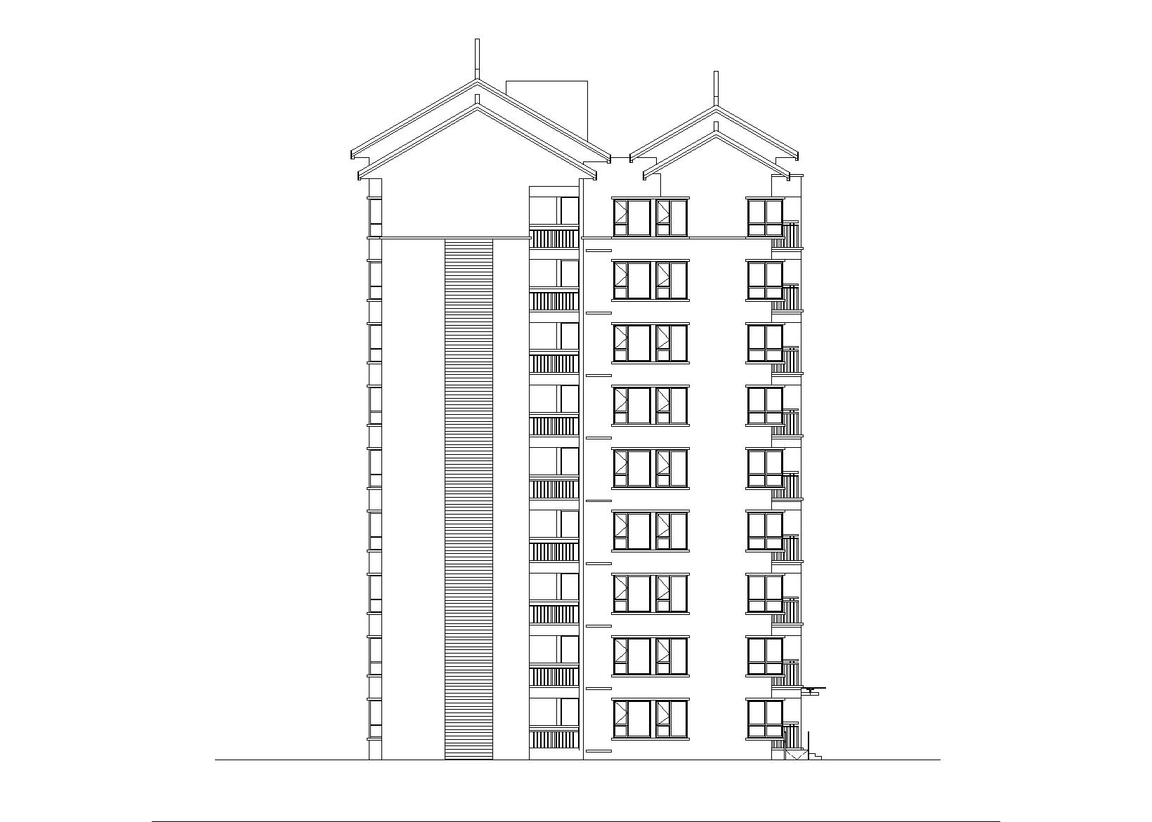 县城拆迁安置房设计建筑施工图（2018）cad施工图下载【ID:166076187】