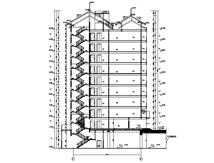 县城拆迁安置房设计建筑施工图（2018）cad施工图下载【ID:166076187】