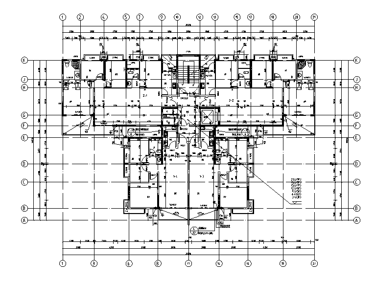 县城拆迁安置房设计建筑施工图（2018）cad施工图下载【ID:166076187】