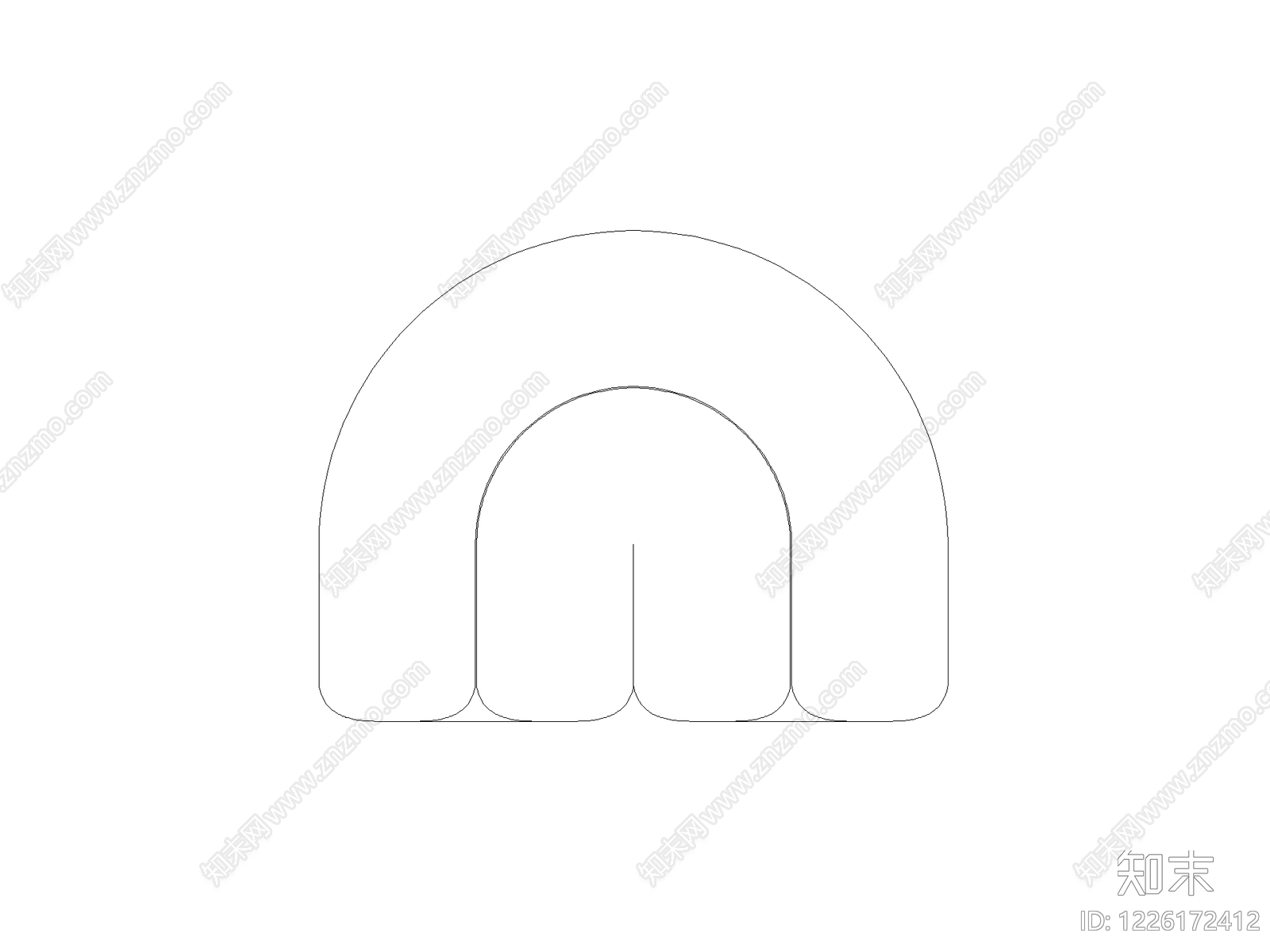 网红平立面动态图块cad施工图下载【ID:1226172412】