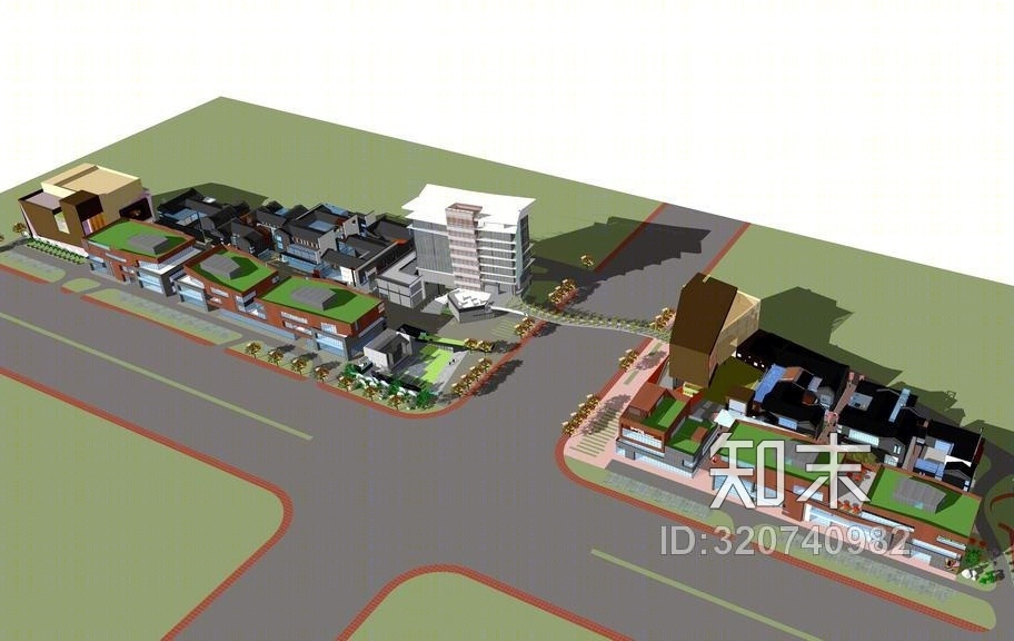 合肥1912风情商业街SU模型下载【ID:320740982】