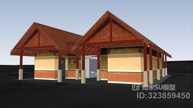 太平坡高速公路女厕SU模型下载【ID:323859450】