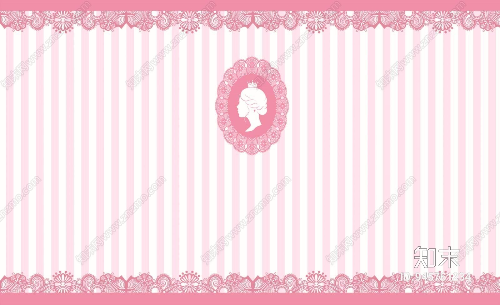 儿童房粉色壁布壁纸贴图下载【ID:945761234】