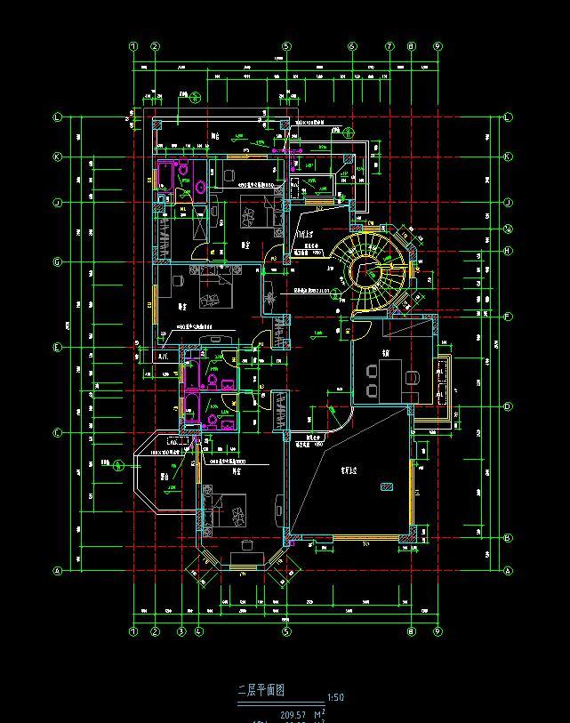 欧式风格别墅建筑设计（效果图+CAD图）施工图下载【ID:149872100】