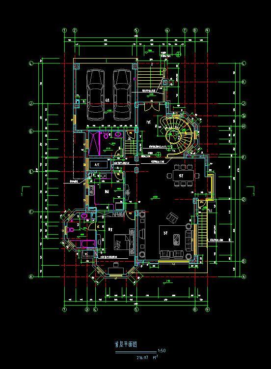 欧式风格别墅建筑设计（效果图+CAD图）施工图下载【ID:149872100】