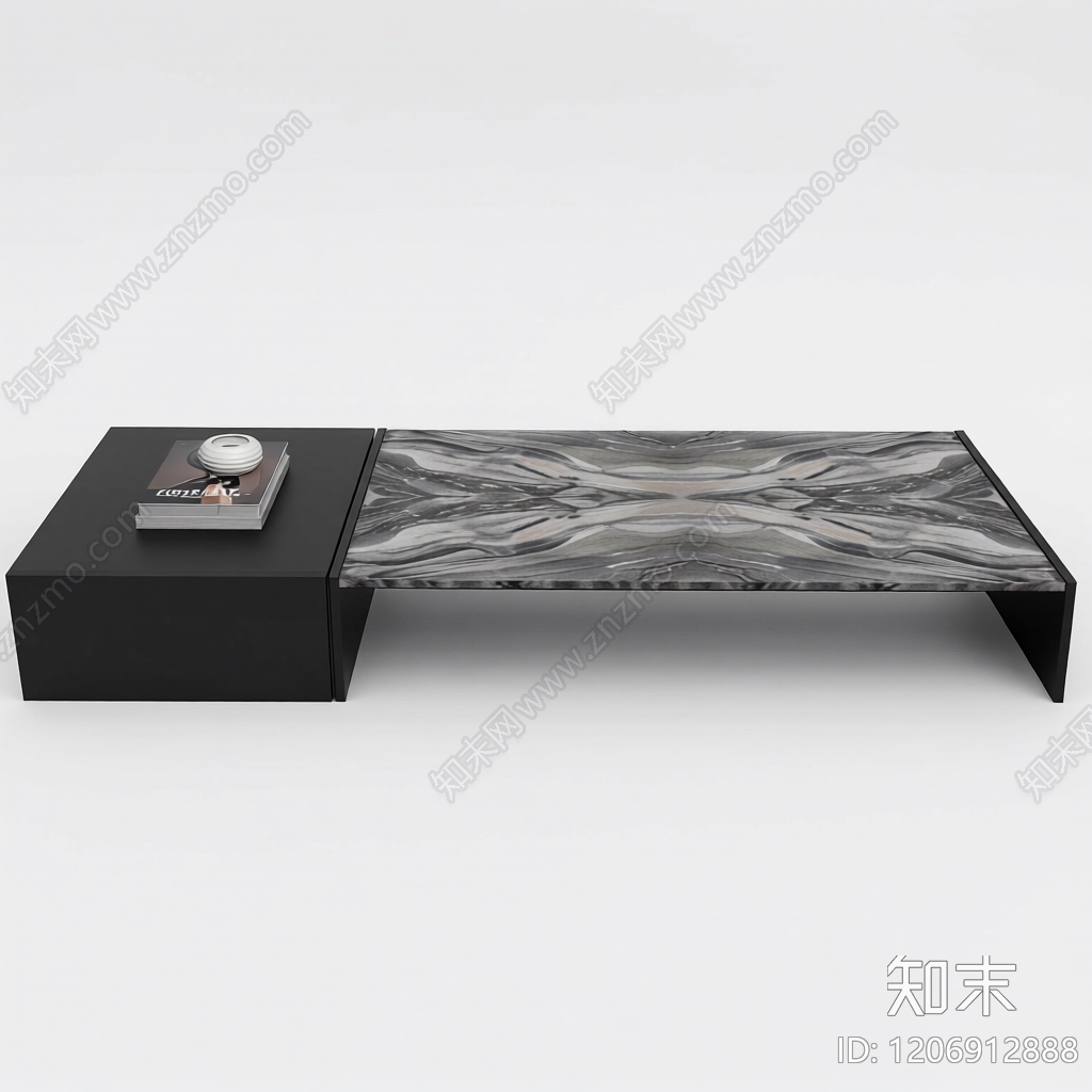 大理石面茶几组合3D模型下载【ID:1206912888】