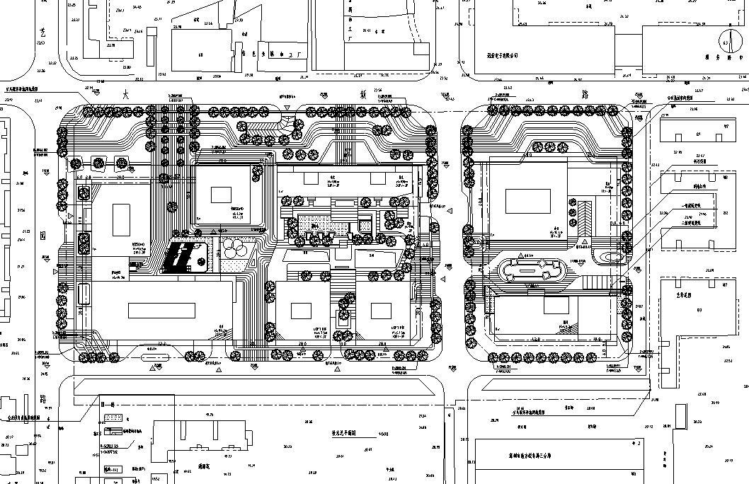 [广东]立润现代风格富达商业广场建筑施工图设计（CAD）cad施工图下载【ID:149935150】