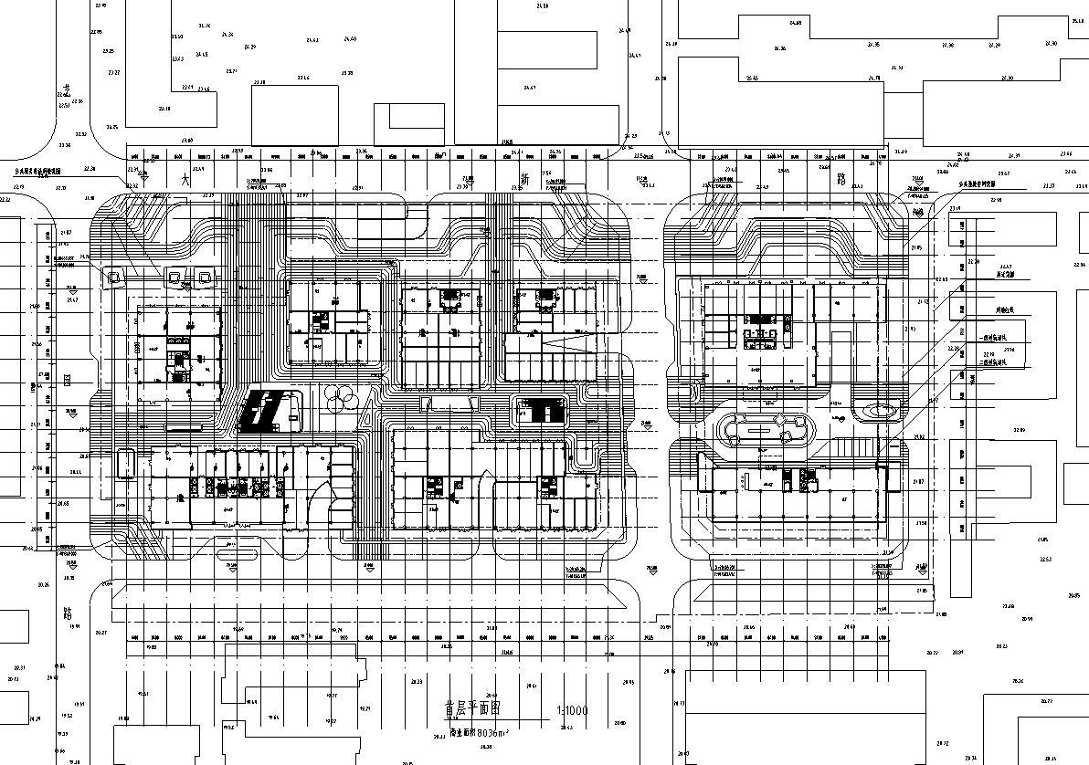 [广东]立润现代风格富达商业广场建筑施工图设计（CAD）cad施工图下载【ID:149935150】