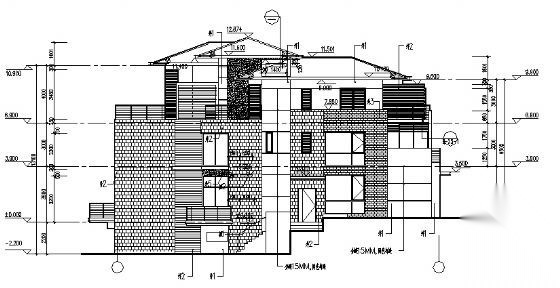 万科丹堤A区2号别墅建筑施工图施工图下载【ID:149904170】