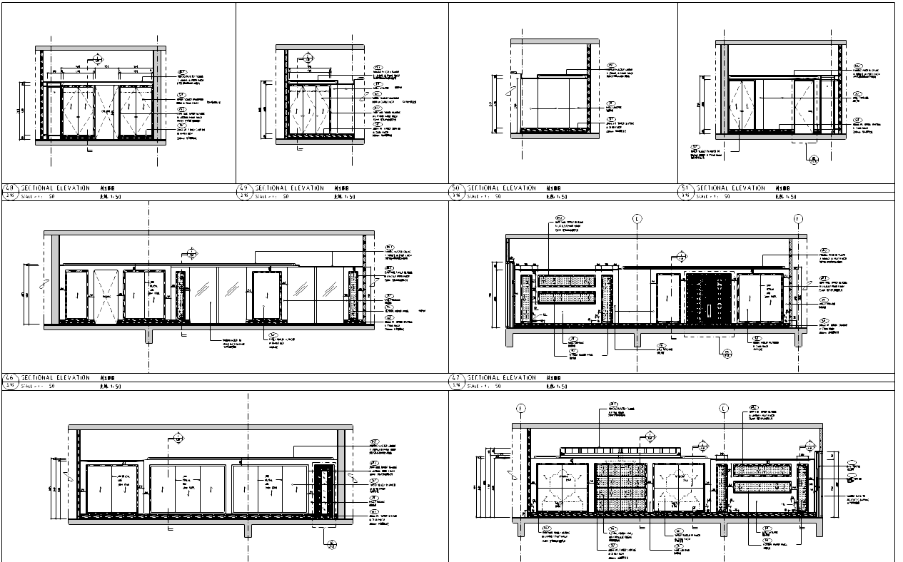 天津某五星级酒店内中餐厅施工图（含50张图纸）cad施工图下载【ID:161767186】