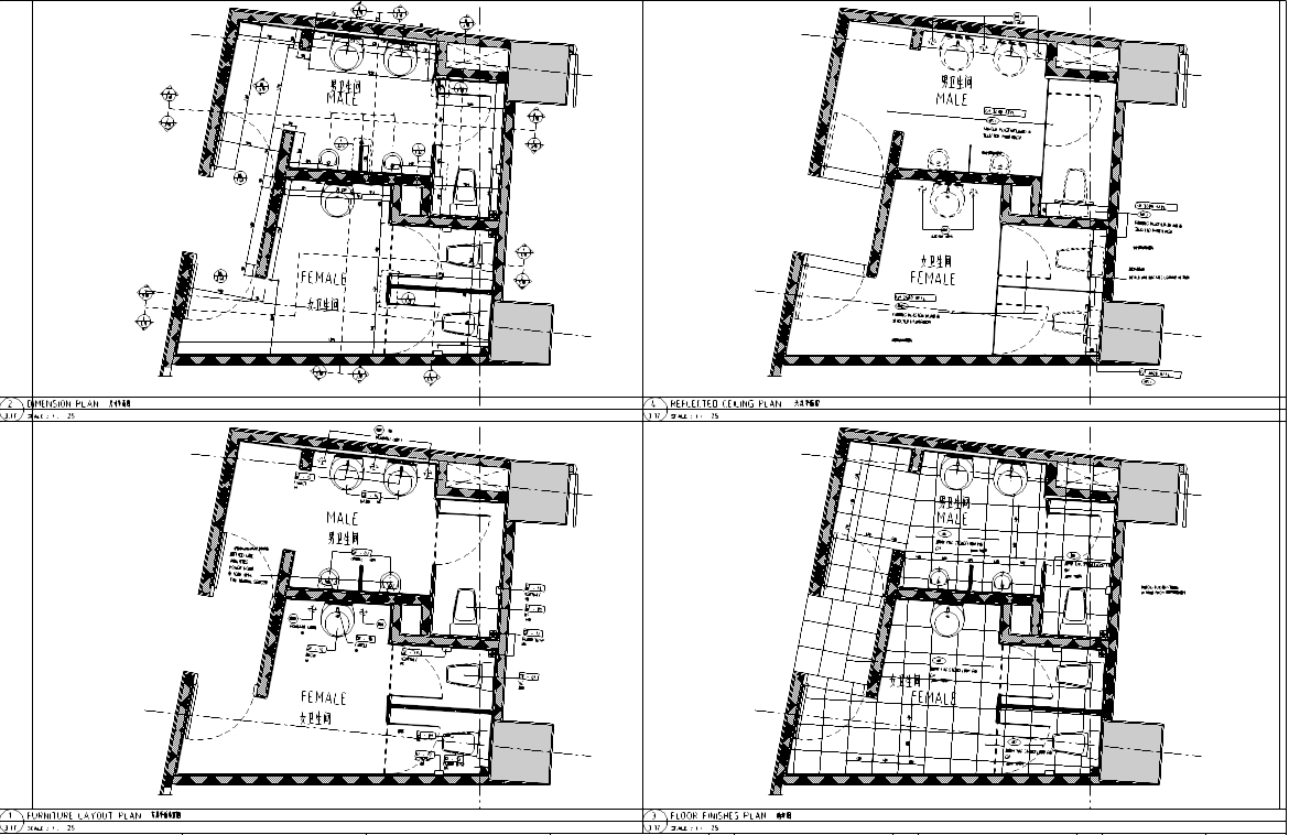 天津某五星级酒店内中餐厅施工图（含50张图纸）cad施工图下载【ID:161767186】
