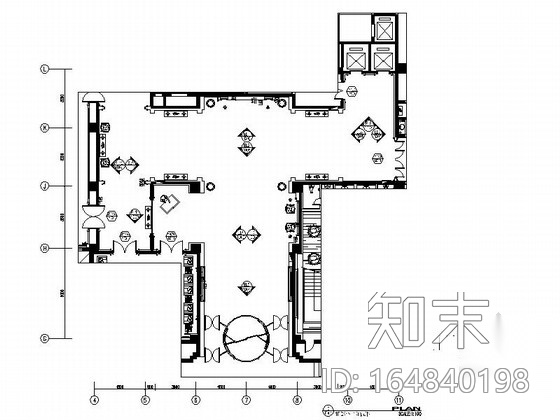 精装简欧酒店大堂室内装修施工图（含效果）cad施工图下载【ID:164840198】