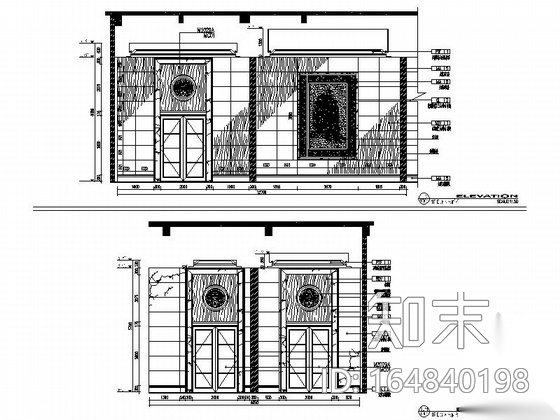 精装简欧酒店大堂室内装修施工图（含效果）cad施工图下载【ID:164840198】