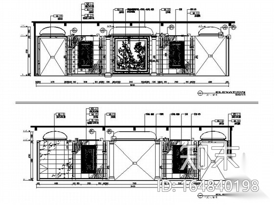 精装简欧酒店大堂室内装修施工图（含效果）cad施工图下载【ID:164840198】