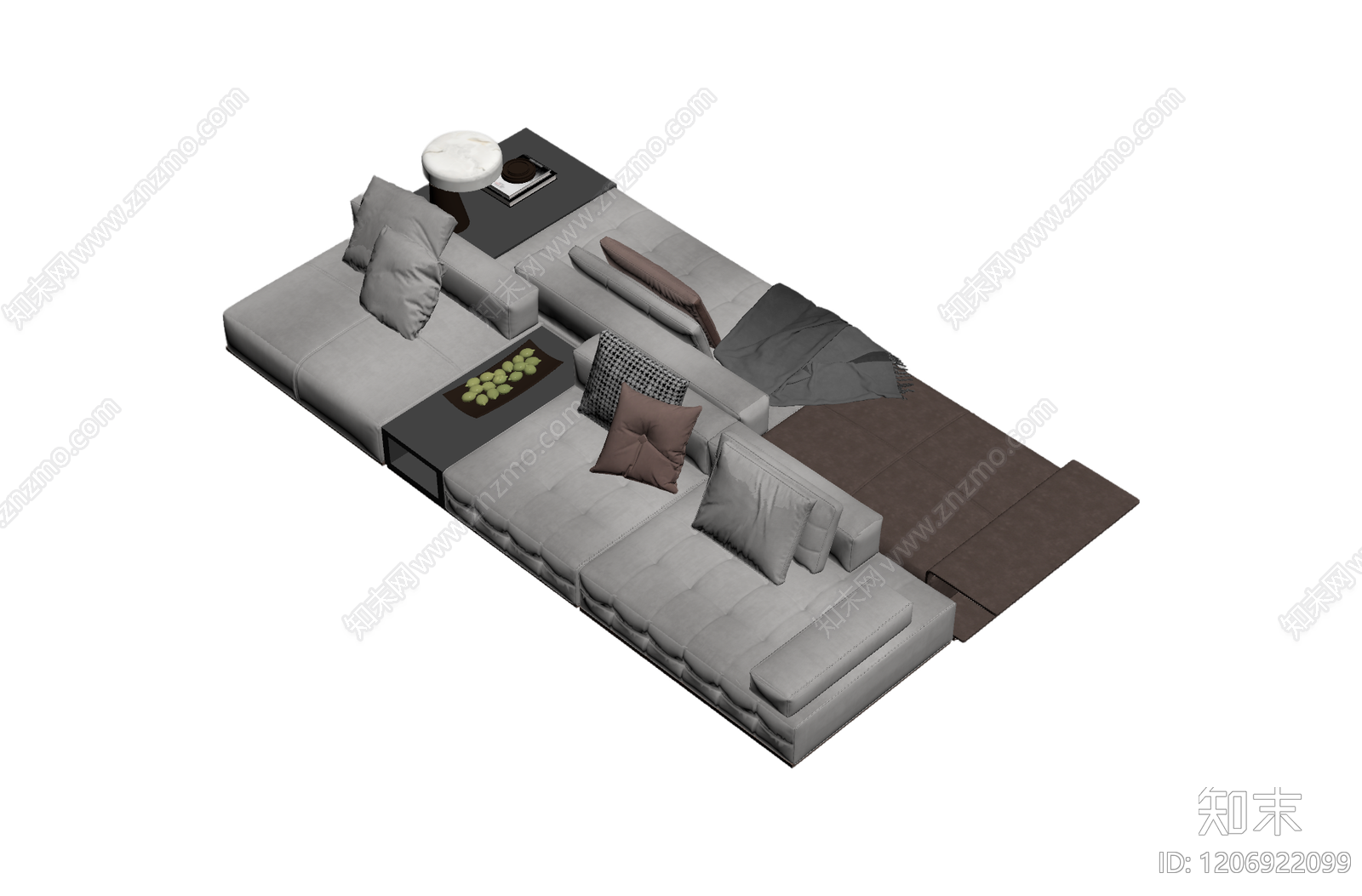 模块化组合沙发3D模型下载【ID:1206922099】
