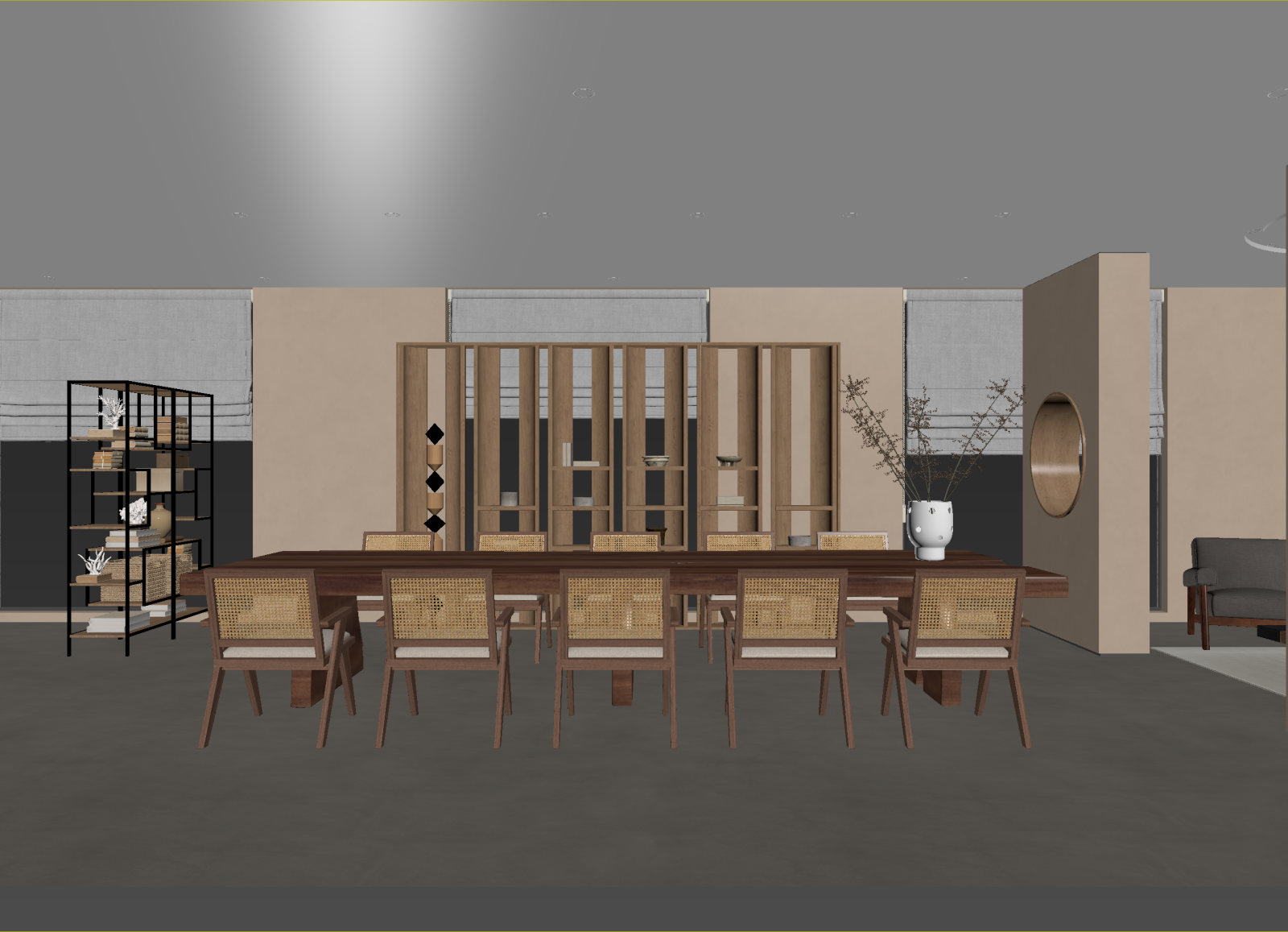 新中式家居餐厅3D模型下载【ID:1214820394】