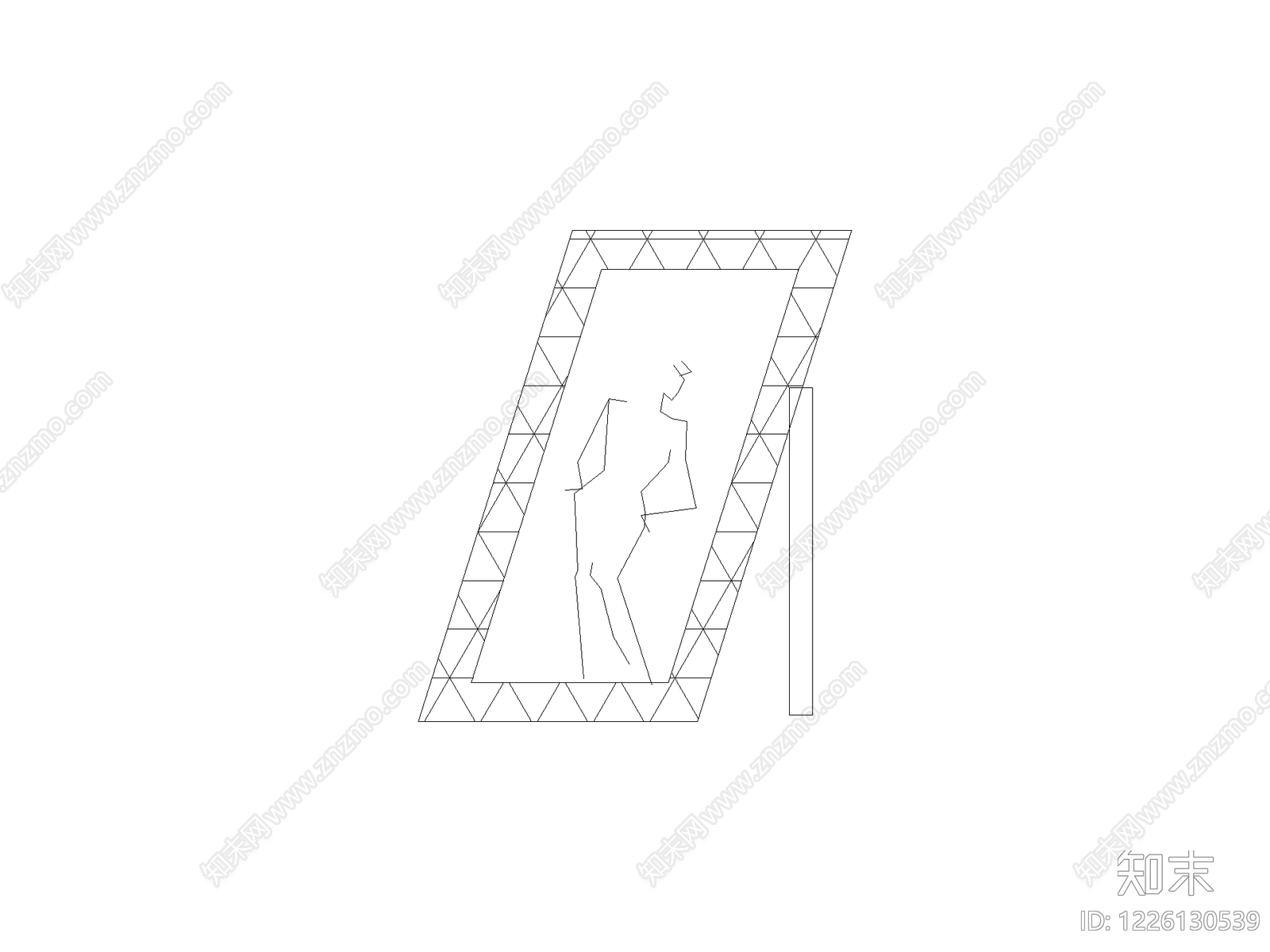 现代文化墙CAD图纸