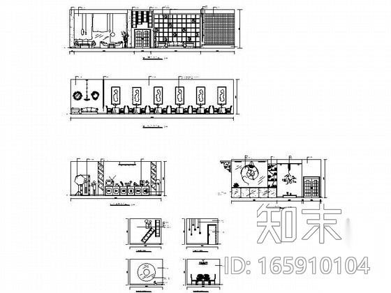 某电影主题餐厅室内装修图（含手绘）施工图下载【ID:165910104】