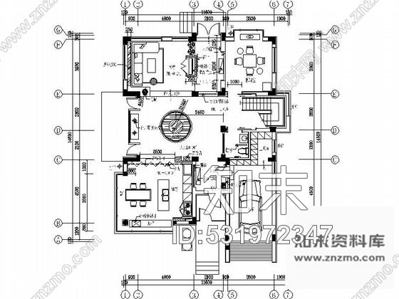 施工图苏州水岸社区典雅新中式三层别墅装修施工图cad施工图下载【ID:531972347】