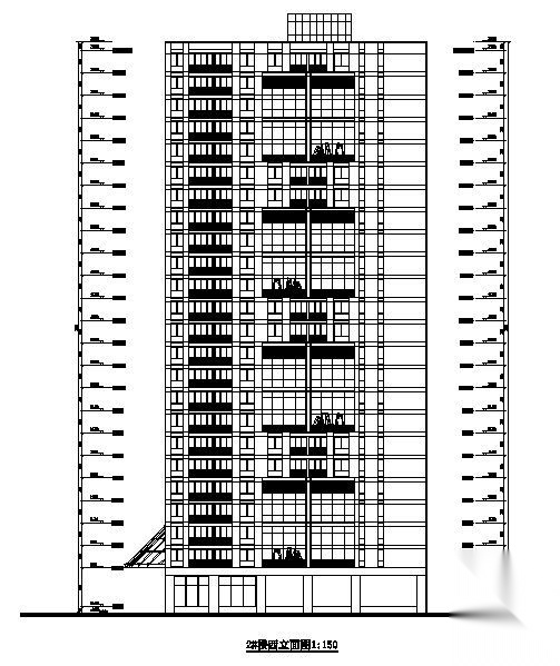 [北京市]某嘉园小区二十四层住宅楼及地下车库施工图建筑...cad施工图下载【ID:167492173】