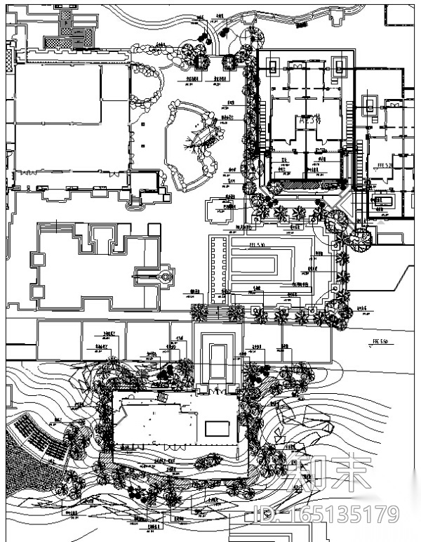 [广东]渔港风情滨海度假区景观施工图cad施工图下载【ID:165135179】