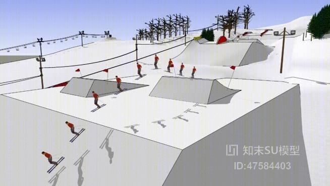 滑雪装备SU模型下载【ID:619291829】