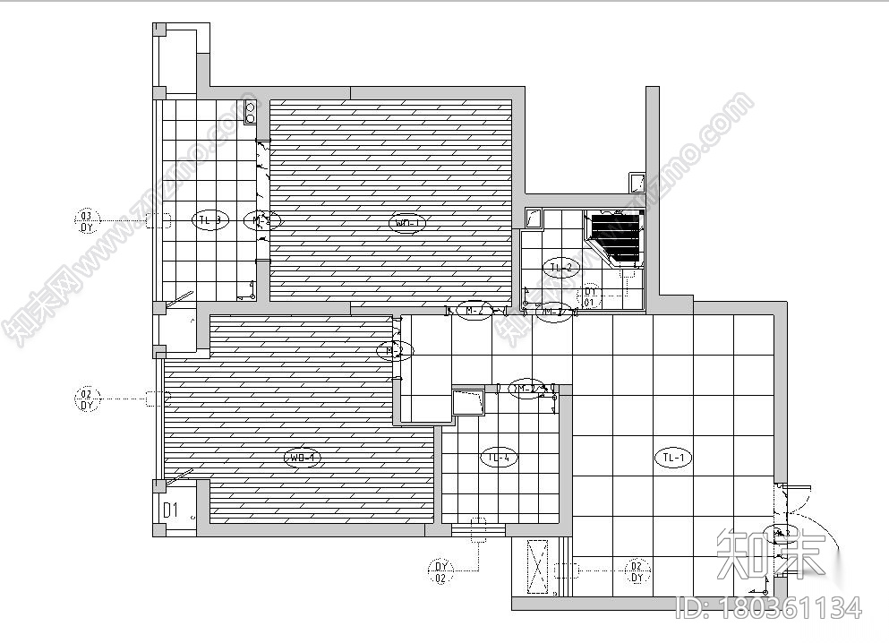 知名地产欧式风居住家装完整施工图设计cad施工图下载【ID:180361134】