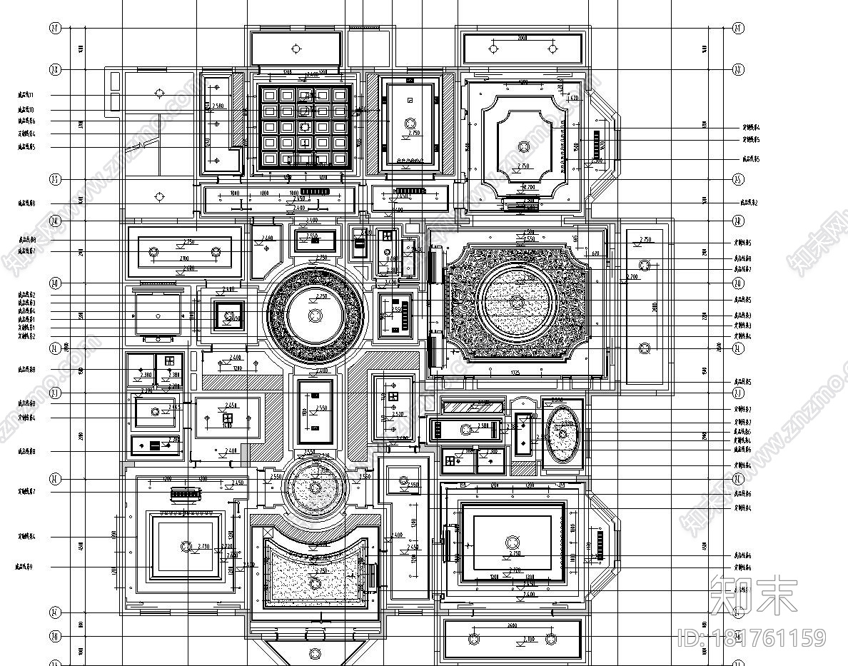 [江苏]南京天正桃源府样板房A、B户型施工效果图cad施工图下载【ID:181761159】