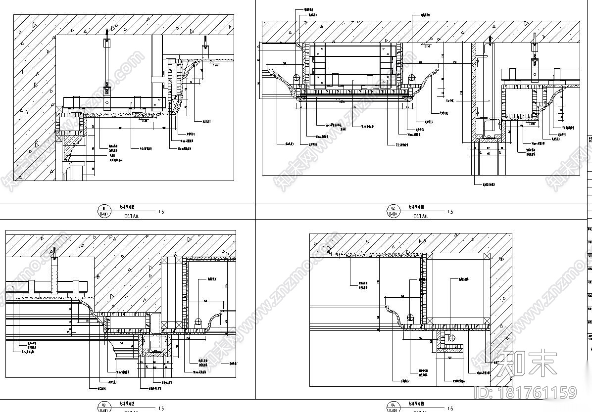 [江苏]南京天正桃源府样板房A、B户型施工效果图cad施工图下载【ID:181761159】