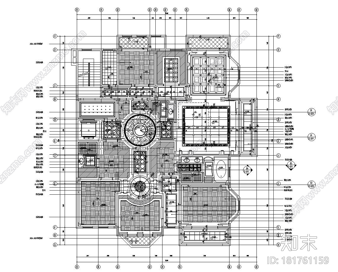 [江苏]南京天正桃源府样板房A、B户型施工效果图cad施工图下载【ID:181761159】