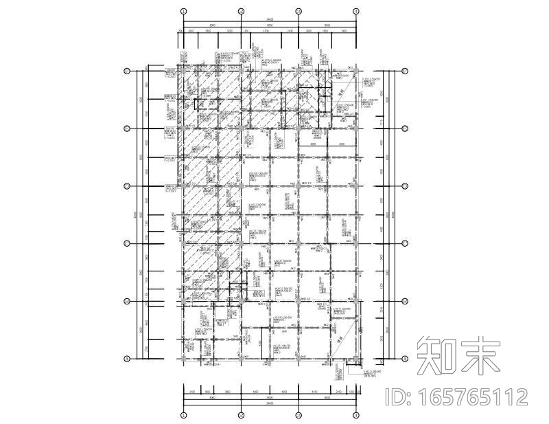 2层框架结构cad施工图下载【ID:165765112】