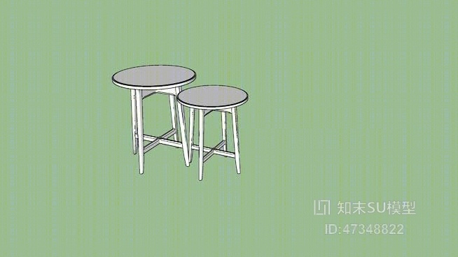 kragsta宜家设置的小桌子SU模型下载【ID:417816284】
