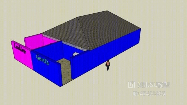 公共卫生间SU模型下载【ID:618006576】